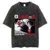 Vintage Washed Cotton T-Shirt Anime Hajime No Ippo Kamogawa Boxing Gym Loose Fit T-Shirt for Men and Women Y Designer Cl