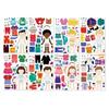 8 Sheets Children's Dress Up Puzzle Sticker Water Bottle Sticker Kids Interactive Learning Toy Decorative Sticker