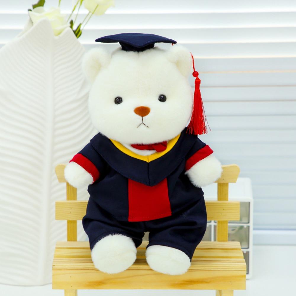 Removable Outerwear Doctor Cap Graduation Bear Doll Sitting Bear Plush Doll  Party Favors