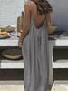 New Women's Strappy Cardigan Loose Backless Home Wear Dress