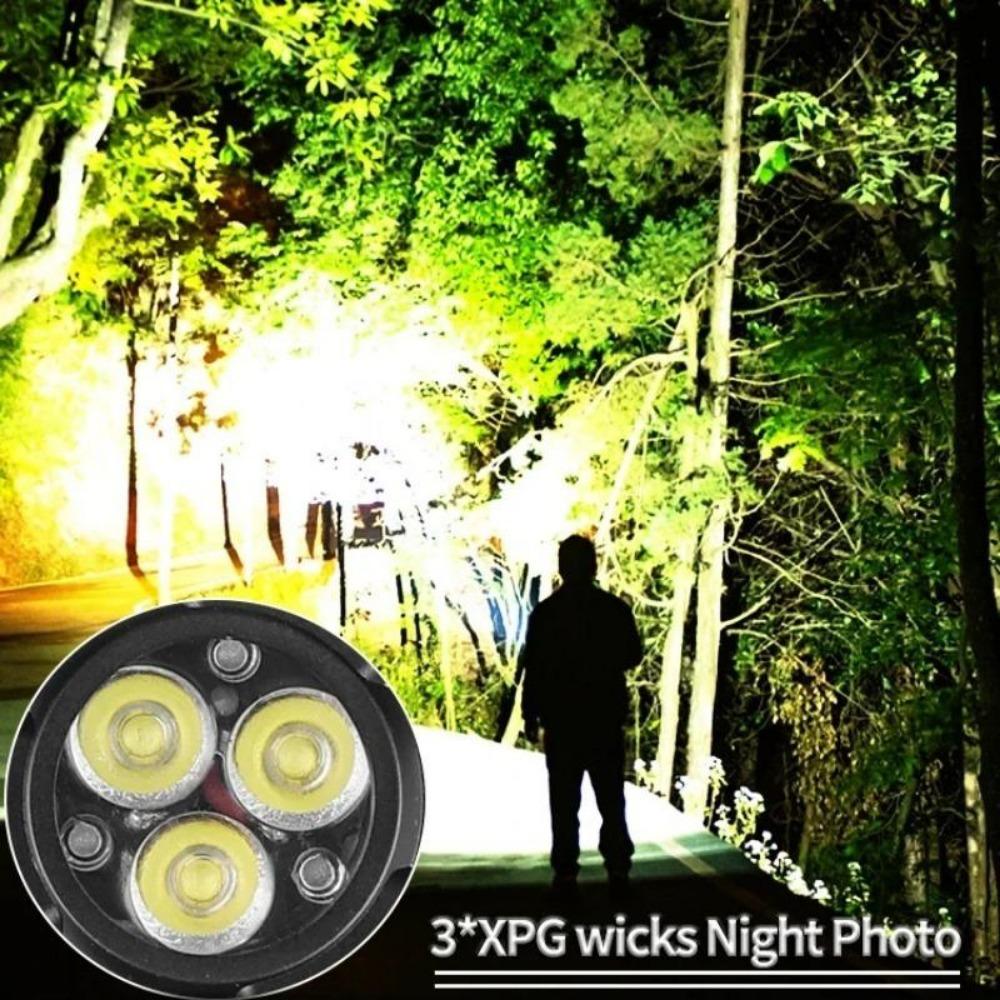 Portable High Power 3* XPG LED Flashlight 18650 5000LM EDC Type-C SOS Fluorescent Light Decompression Toys