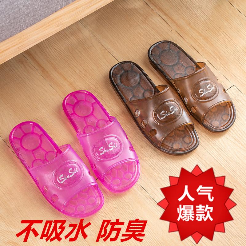 Kristall Hausschuhe Damen rutschfest transparent Sandalen Plastik altmodisch nostalgisch klassisch Zuhause drinnen Jelly Zuhause Plastik