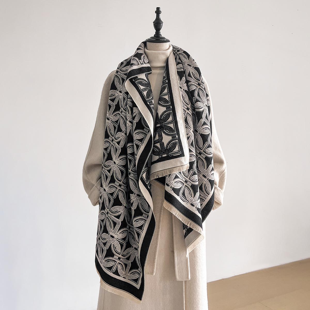 

НОВЫЙ Бренд Женский Модный Жаккардовый Шарф Имитация Кашемира Мягкий Теплый Пашмина Шаль Зимний Холодостойкий Ветрозащитный Шарф-Одеяло