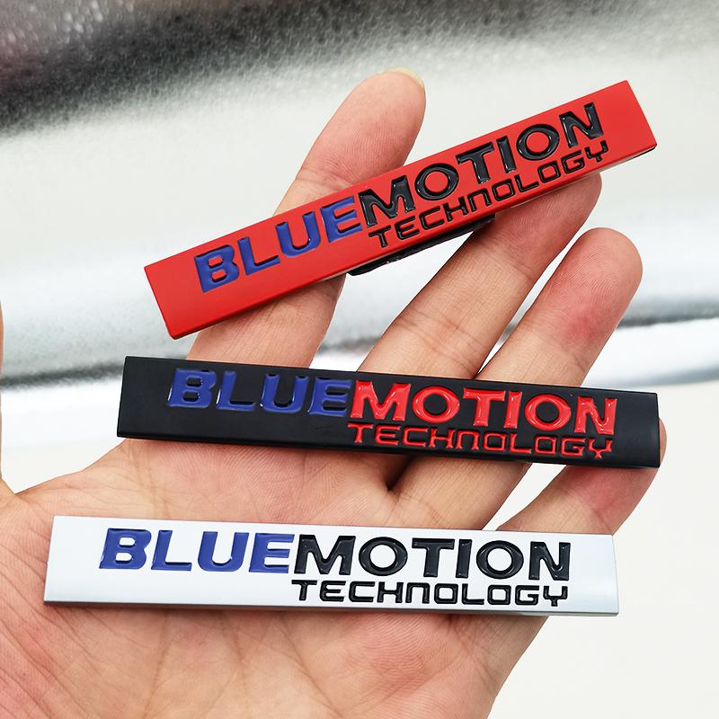 3D Metal JK29 Logo Bluemotion Emblem Car Front Grill Badge Rear Trunk Sticker for VW Blue Motion Sticker Accessories