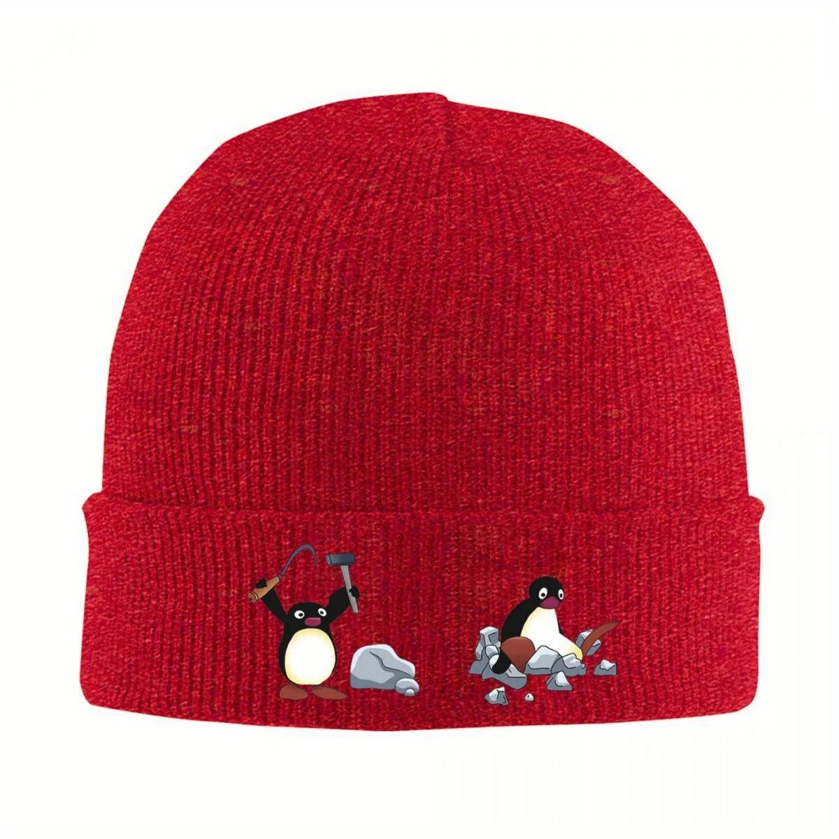 

New Angry Geologist Penguin Warm Knitted Cap Hip Hop Bonnet Hat Autumn Winter Outdoor Beanies Hats For Unisex Women Adult