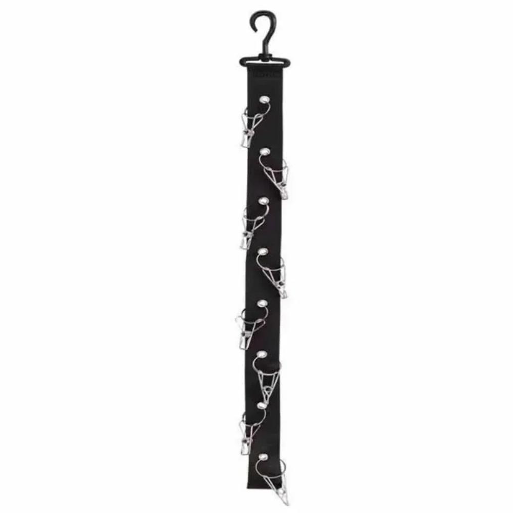 Wardrobe Storage DIY Hanger 8 Clips Hanging Closet Organizer Caps Vertical Shelf Rack Free Punch Hats Holder Multi-Purpose Hooks