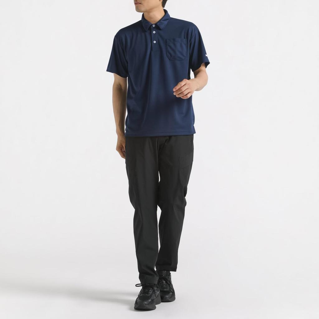 Polo Short Button Sweat Quick One L [DESCENTE] Shirt, Sleeve, Down, Absorbent, Drying, Point, Simple, Men's, Women's, Unisex, NV00(ST4FHSZ1MB)