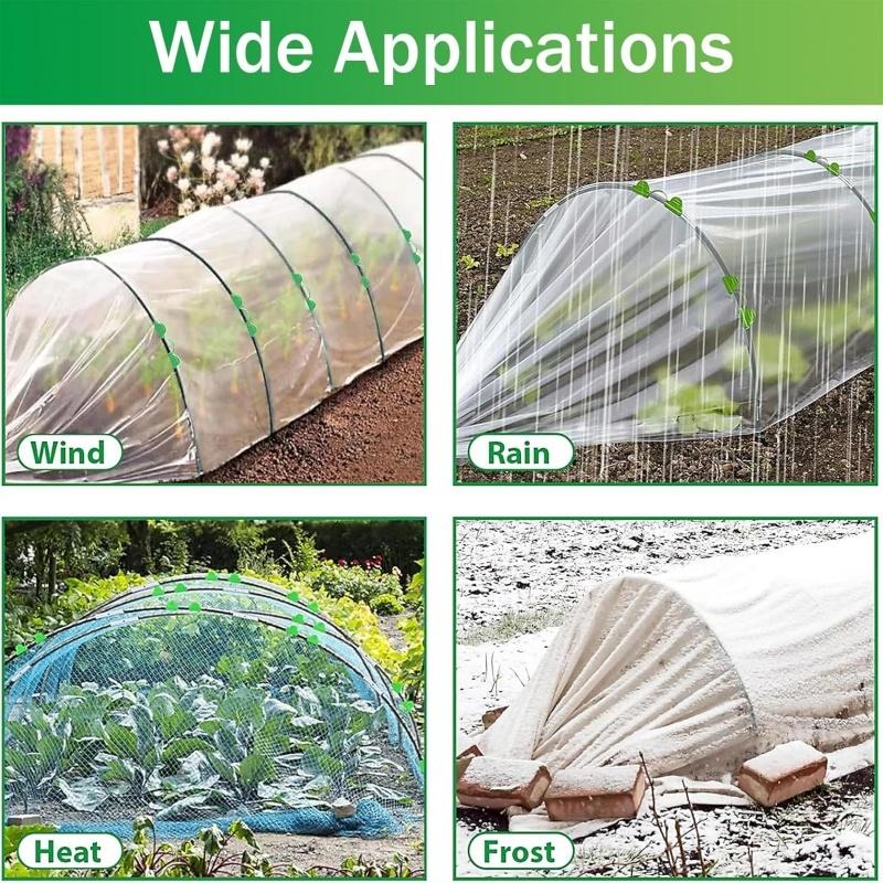 Greenhouse Hoops Kit for DIY Raised Beds with Clips Garden Grow Hoop for Netting