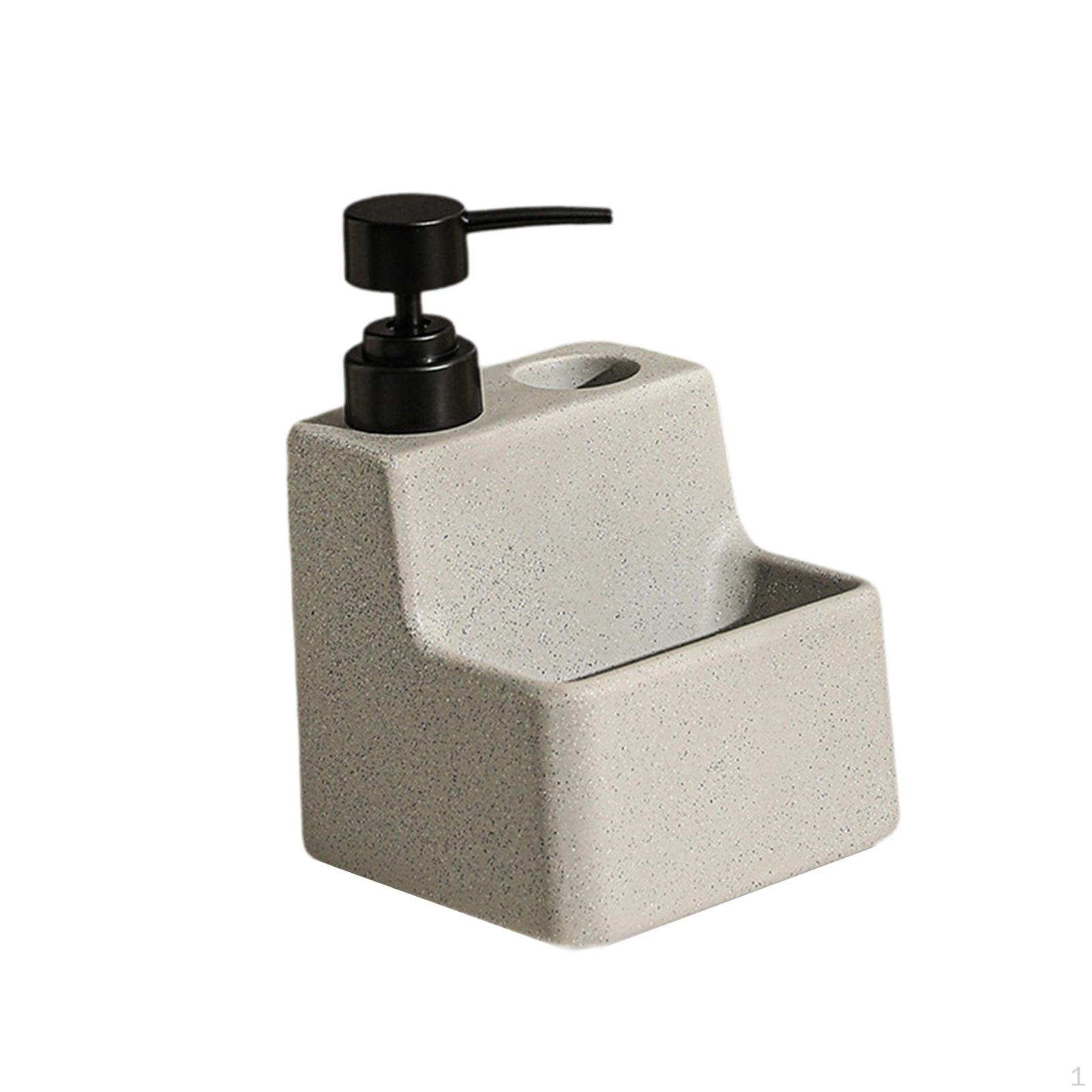 

2-in-1 Modern Portable Rechargeable Soap Dispenser with Sponge Holder for Hotel Decor сірий колір