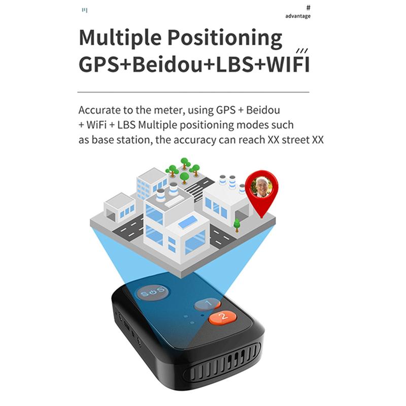 GPS + Beidou Tracker RF-V51 WIFI Compatible With 4G LTE/3G WCDMA/2G GSM SOS Alarm Two-Way Voice Tracking Waterproof-A99D