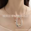 Retro Irregular Oval Pendant Collar, Fashion Charm Creative Exquisite Exaggerated Jewelry Batch