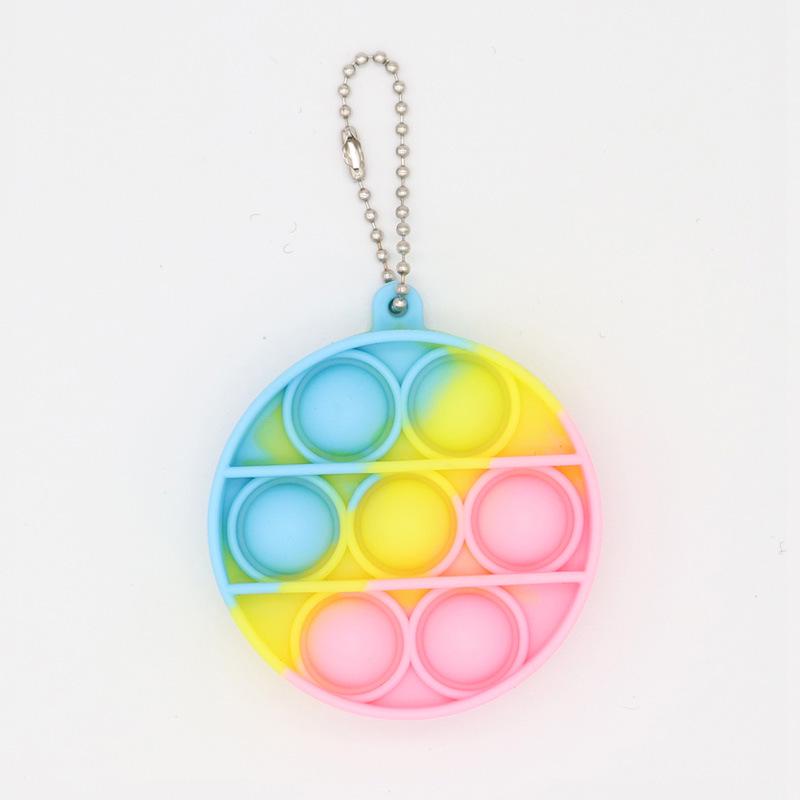 Colorful Silicone Keychain Bubble Toy - Mouse Killer Pendant and Educational Decompression Tool