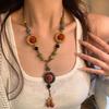 Jingdezhen Hot-selling Necklace Collection New Chinese Ethnic Style Ceramic Long Sweater Chain Female Antique Pendant Accessories Female
