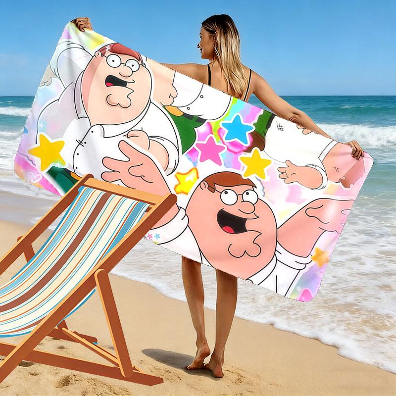 Peter Griffin Fun Print Beach Towel, Large Soft Quick Dry Towel for Beach Camping Swimming