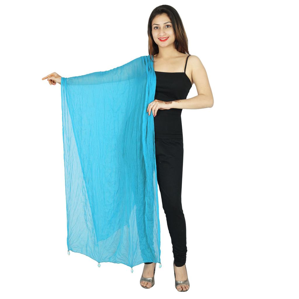 Long Stole Chiffon Blend Dupatta Neck Wrap Women Indian Scarves Chunni