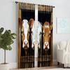2 szt., wszechstronne poliestrowe przezroczyste zasłony do dekoracji domu Uroczy Czterogłowy Osioł do użytku w sypialniach i salonach