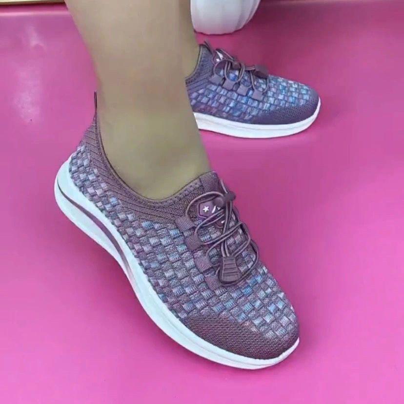 

Женская прогулочная обувь из сетки, легкие кроссовки на мягкой подошве, универсальная повседневная обувь, дышащая обувь 40 фиолетовый