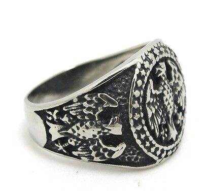 Personal Design Fashion Biker Jewelry 316L Stainless Steel Cool Thailand Style Buddha Eagle Ring