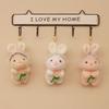 Internet celebrity cute cute pastoral rabbit pendant plush toy doll bunny bag pendant keychain doll doll