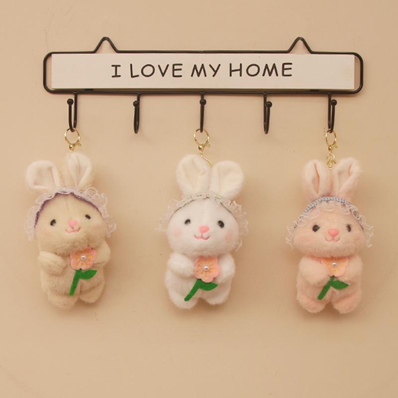 Internet celebrity cute cute pastoral rabbit pendant plush toy doll bunny bag pendant keychain doll doll