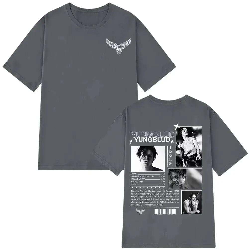 Casual Loose Fashion Cotton Tshirt Yk Hiphop Punk Tshirts Yungblud IDOLS The World Tour Tshirts Streetwear Unisex