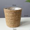 Plant Pots Replacement Containers Color with Waterproof Plastic Liner Woven Rattan Pot
