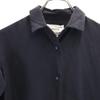 YAECA silk Long sleeve shirt one piece M Navy system Women Used
