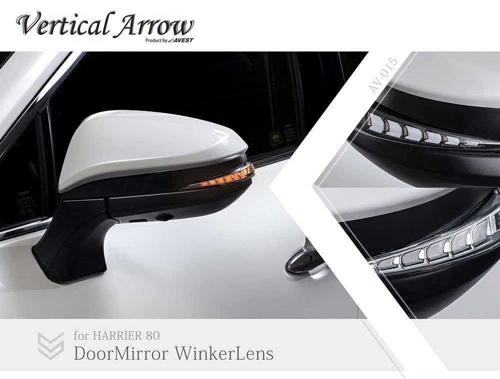 AVEST VerticalArrow Sequential LED Door Mirrors with Flowing Turn Signals In Bronze Gold for Toyota Harrier Series 80/60