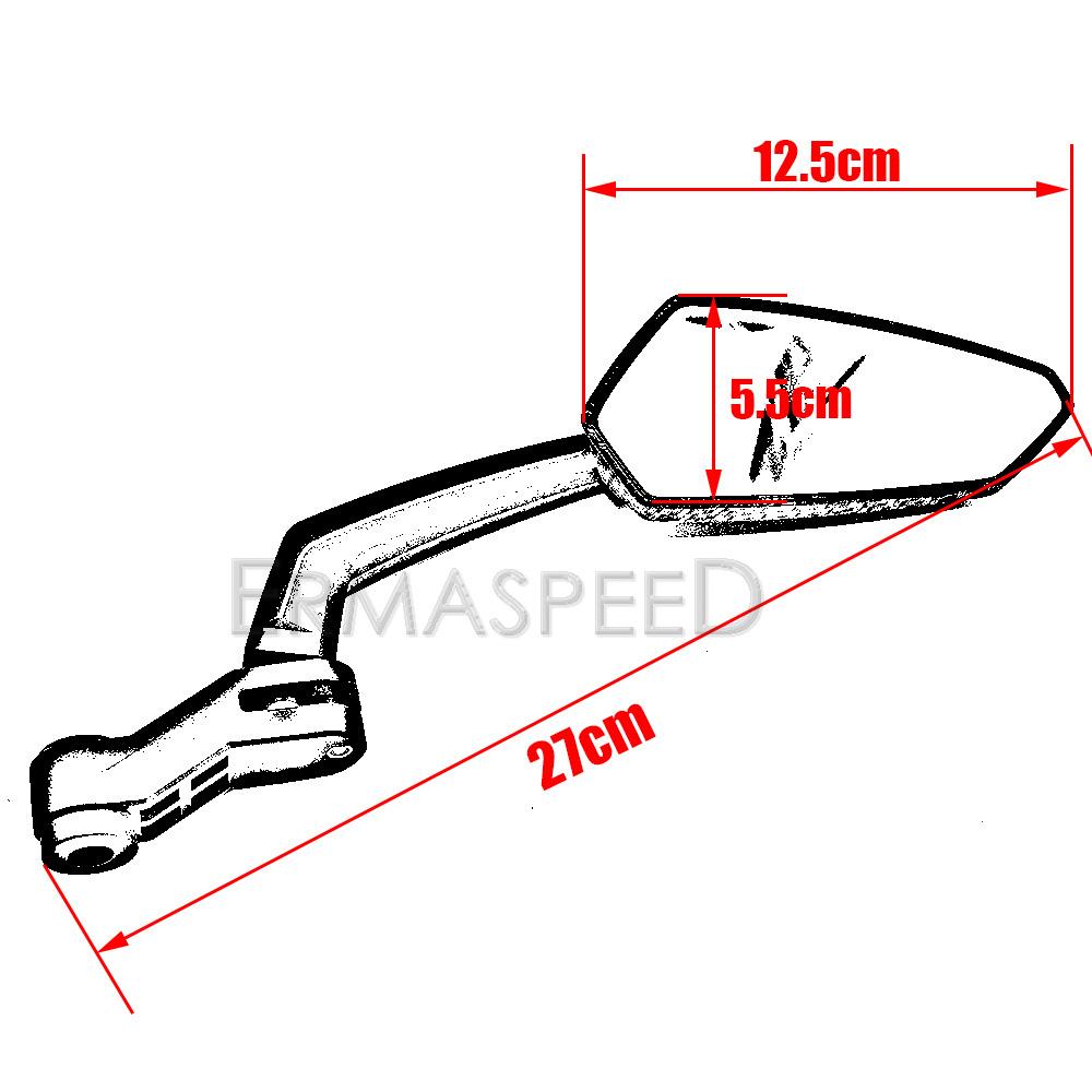 Motocyklová zpětná zrcátka univerzální pár s karbonovým vzhledem, pouzdrem na řídítka, boční zrcátko černé pro motocykl, skútr