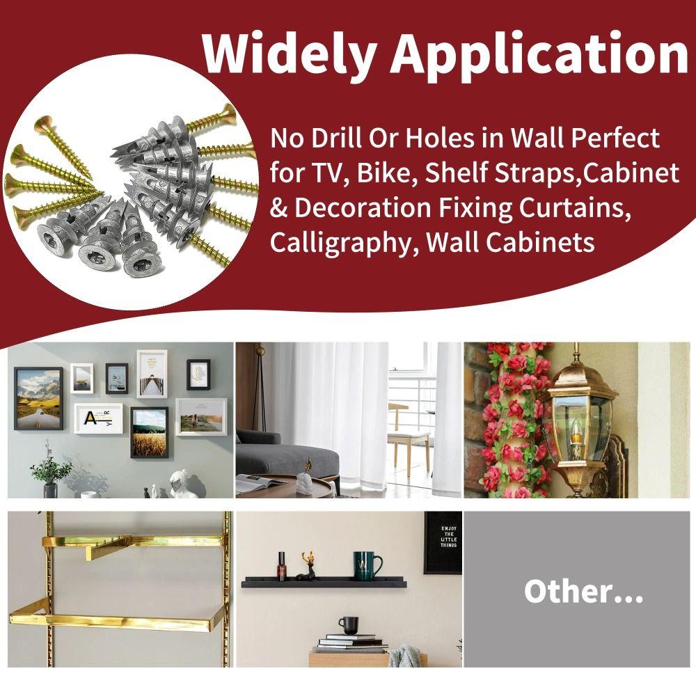54pcs Fastening Heavy Duty Metal Wall Screws Self-Drilling Wall Screws Set  Professional Use