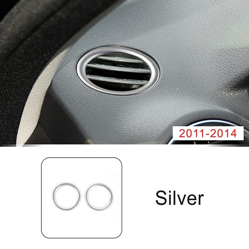 Carbon Color Car Accessories Dashboard Panel Side Air Condition Vent Outlet Frame Trim For Mercedes Benz C Class W204 2007-2014