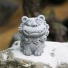 2 Stück Chinesische Legende Gott Tier Statue Niedlicher Torwächter Gott Steinskulptur Geisttier Löwe Handgefertigt Geschenk DIY Dekor
