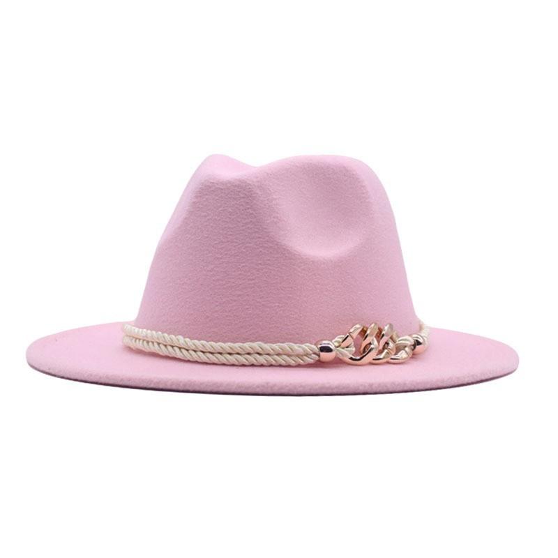 Western Cowboy Hat Jazz Hat Panama Hat Sun Hat Felt Wide Brim Fedora Decorative Rolled Hat