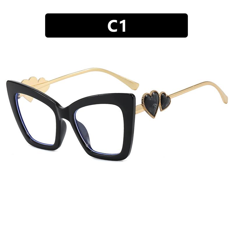 

Love square simple flat glasses women s glasses frame fashion Internet celebrities European and American ins anti-blue light glasses frame trend as pictured
