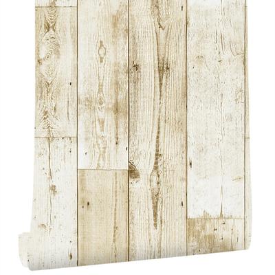 Odlepte a prilepte Drevená doska Tapeta Home Decor Vinyl Samolepiace samolepky na stenu TV stena Ľahko odlupovateľná Stick do obývačky MYY