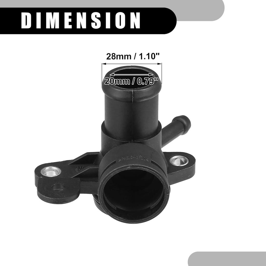 Engine Water Pump Coolant Outlet Pipe No.06J121132G - Car Interior Heater Hose Connector - for Volkswagen Tiguan 2.0L 2009-2017 Plastic Black 1 Pc