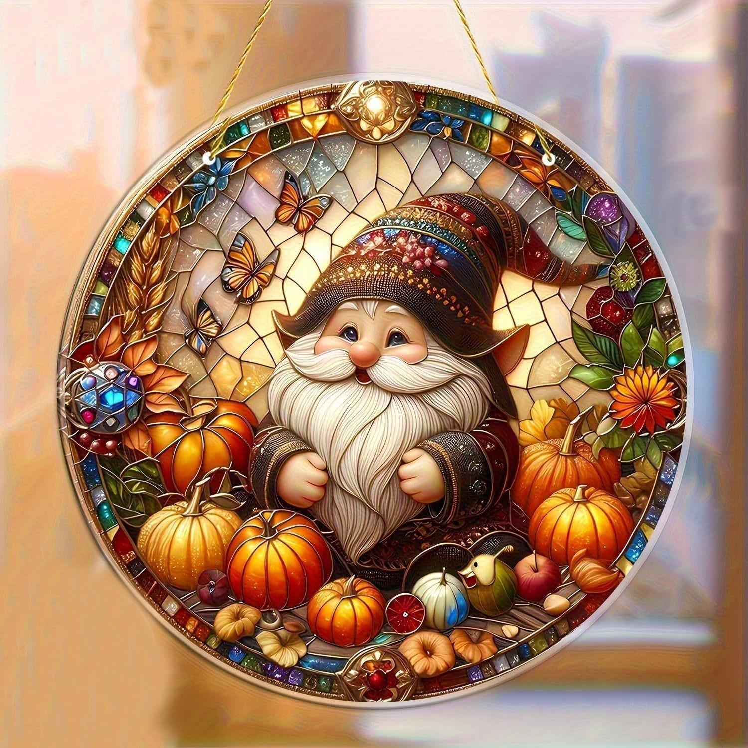 1pc Fall Gnome Autumn Gnome Pumpkin Sunflower Swedish Dwarf Thanksgiving Day Christmas Decor Nordic Gnome Land God Old Man Decor 20*20