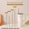 Food Grade 304 Stainless Steel Straw for Stanley Ice Dominator Insulated Mug High Temperature Resistant Replacement Accessories