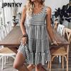 JPNTKY Moda Estiva Primaverile Manica Corta Girocollo Abiti Casual
