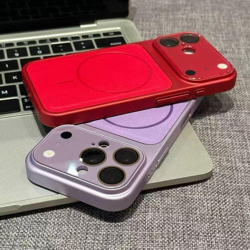 Lychee Texture Magnetic Case & Apple 16 Lens Film for iPhone 17 Pro Max