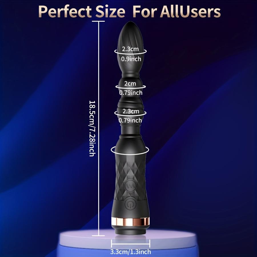 Vibrating Butt Plug Anal Beads Flexible Butt Plug Prostate Massage Anal Plug Stimulator Masturbator Adult Sex Toy for Men Women