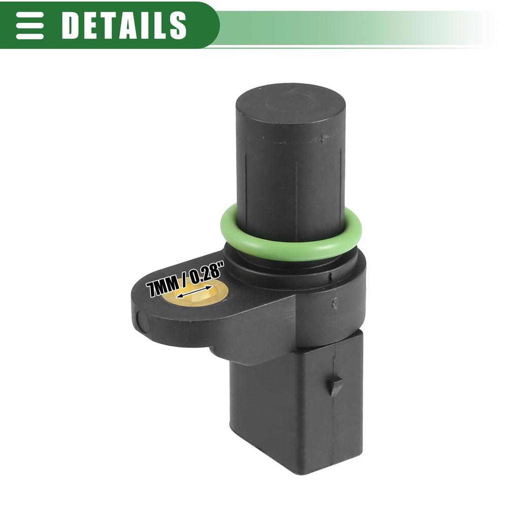 Motoforti Engine Camshaft Position Sensor for BMW 325Ci Base 2.5L 2001-2006, ABS Metal, Black, Part Number 12147518628