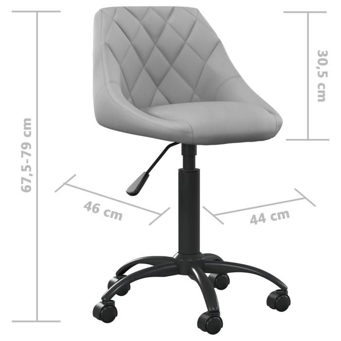 VidaXL Chaise de Bureau Siège de Bureau Chaise Pivotante d'Ordinateur Siège Ergonomique Maison Intérieur Hauteur Réglable 3088846