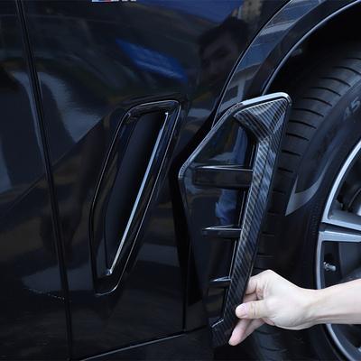 For BMW X5 G05 X5M F95 - Car Styling ABS Black Front Fender Side Shark Gill Side Air Outlet Cover Trim Car Accessories