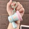 Candy Color Recording Speaker Music Keychain Cartoon Bear Handheld Speakers Toy  Bag Charm