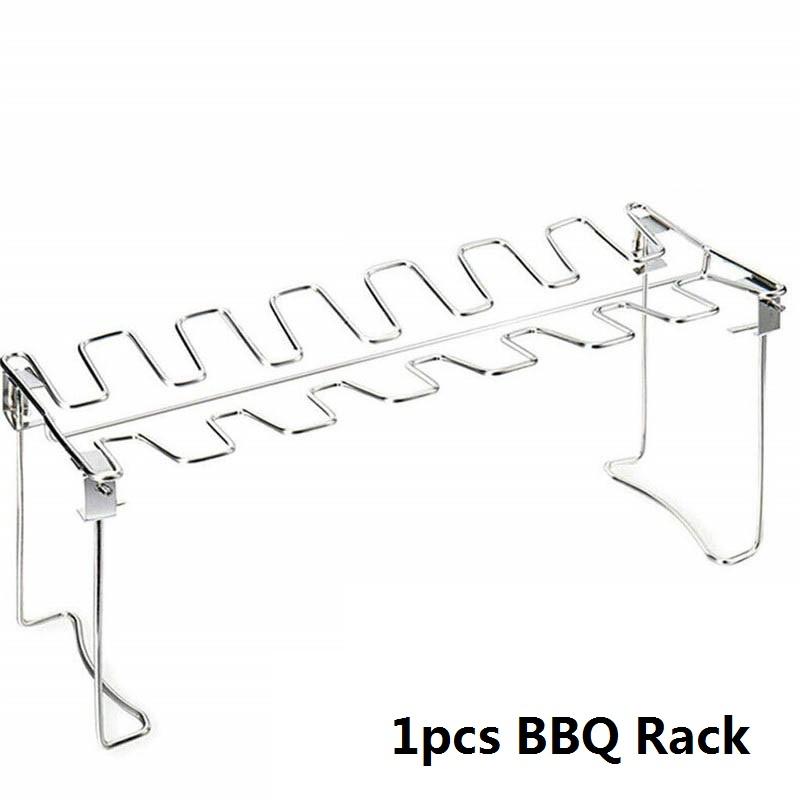 

Подставка для куриных крылышек и ножек с поддоном для сбора жира из нержавеющей стали для барбекю, блюда для гриля, коптильни, держателя для пикника, кухонных принадлежностей