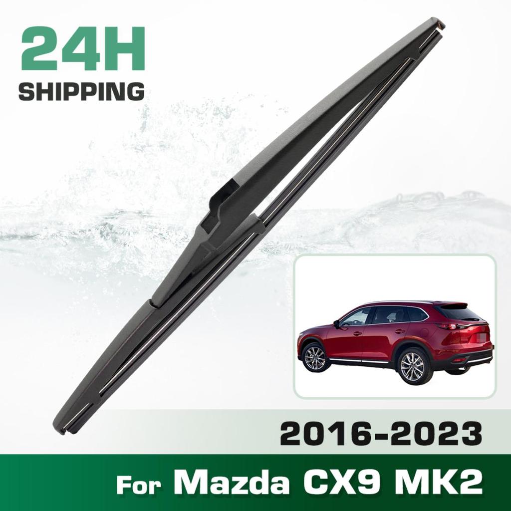 Rear Windshield Wipers Blades,Premium All-Season Wiper blades Replacement For Mazda CX9 MK2 2016-2023,Natural Rubber Bayonet,Easy to Install 14″