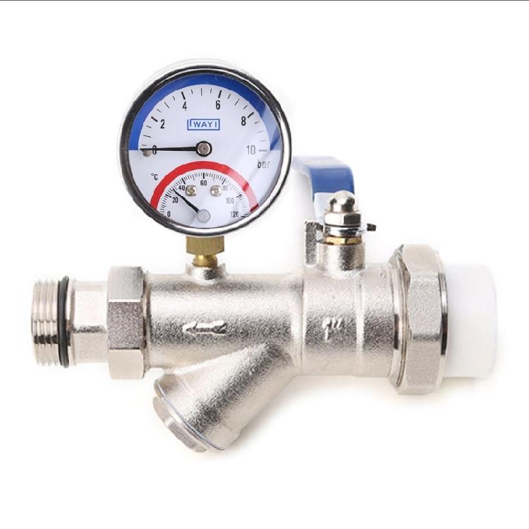 Combined Pressure & Temperature Gauge for Gas & Water Range 0-10 Bar 0-120℃
