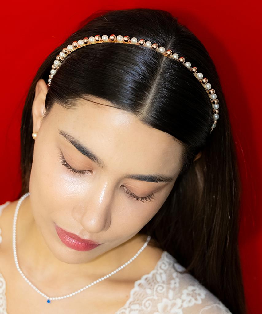 Begins Bb Pearl Metal Ball Hairband