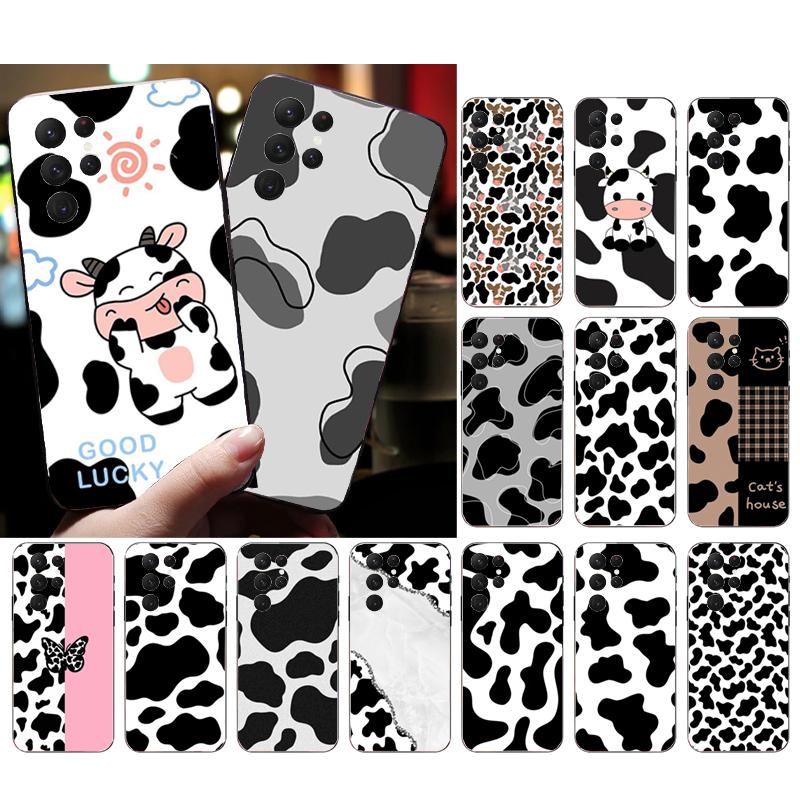 Milk Cow Print Phone Case For Samsung A52S A21S A33 A23 A13 A14 A32 A52 A53 A54 A51 A71 A15
